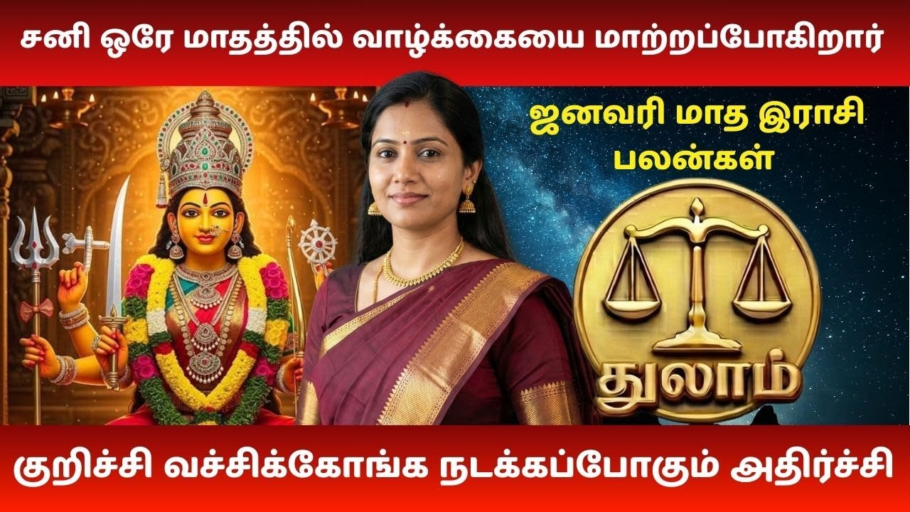 துலாம் – சனி ஒரே மாதத்தில் வாழ்க்கையை மாற்றப்போகிறார்!  |Thulam | January Rasi Palan |  ராசி பலன்