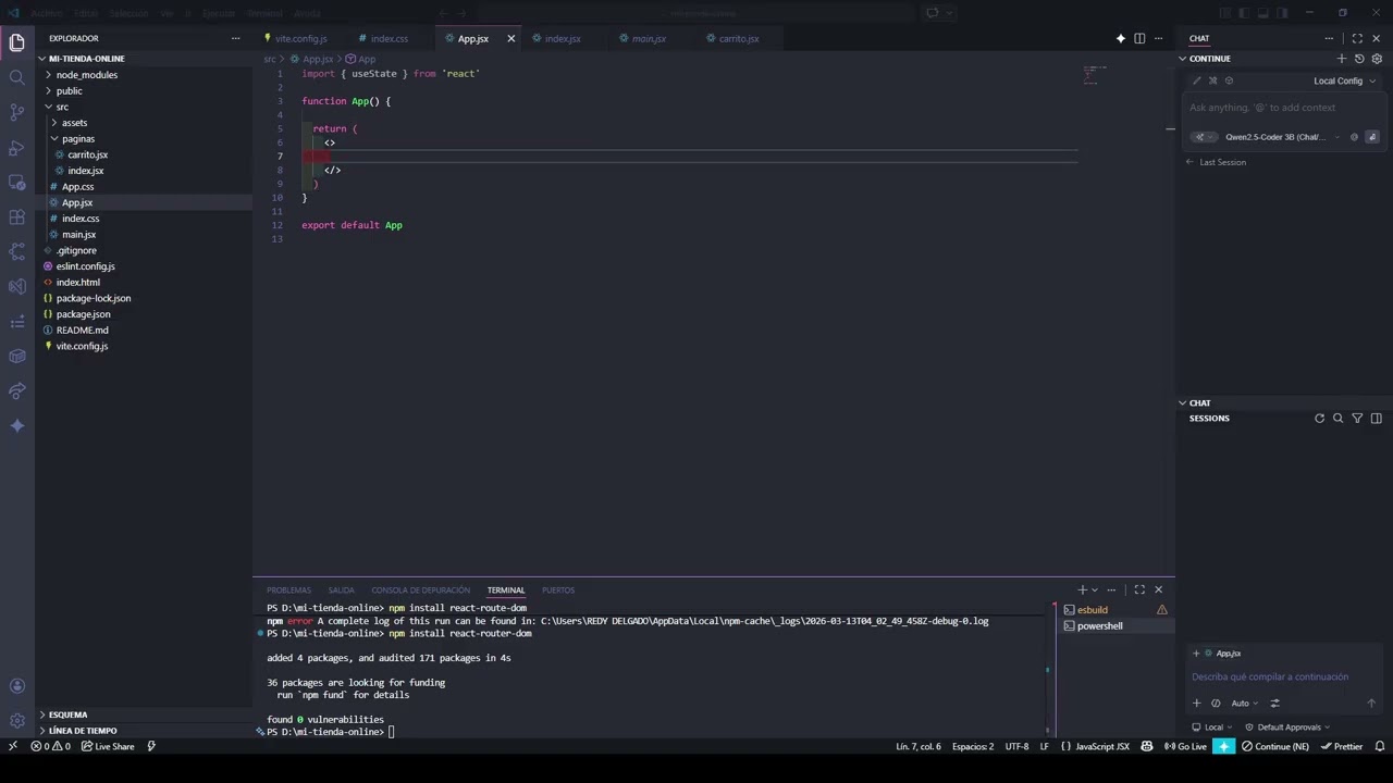 React + TailwindCSS + Route Dom