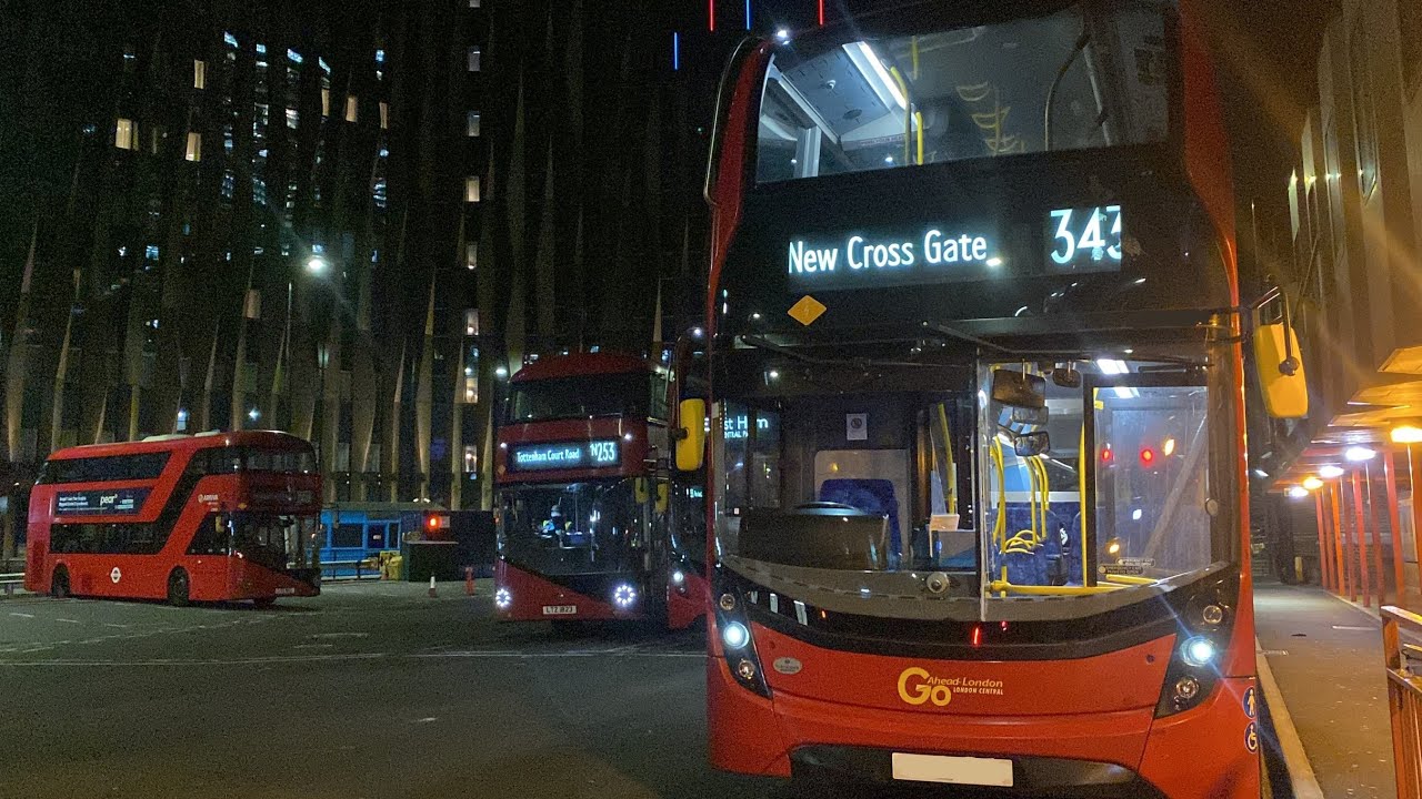 Go-Ahead London Alexander Dennis Enviro400H MMC floored on route 343