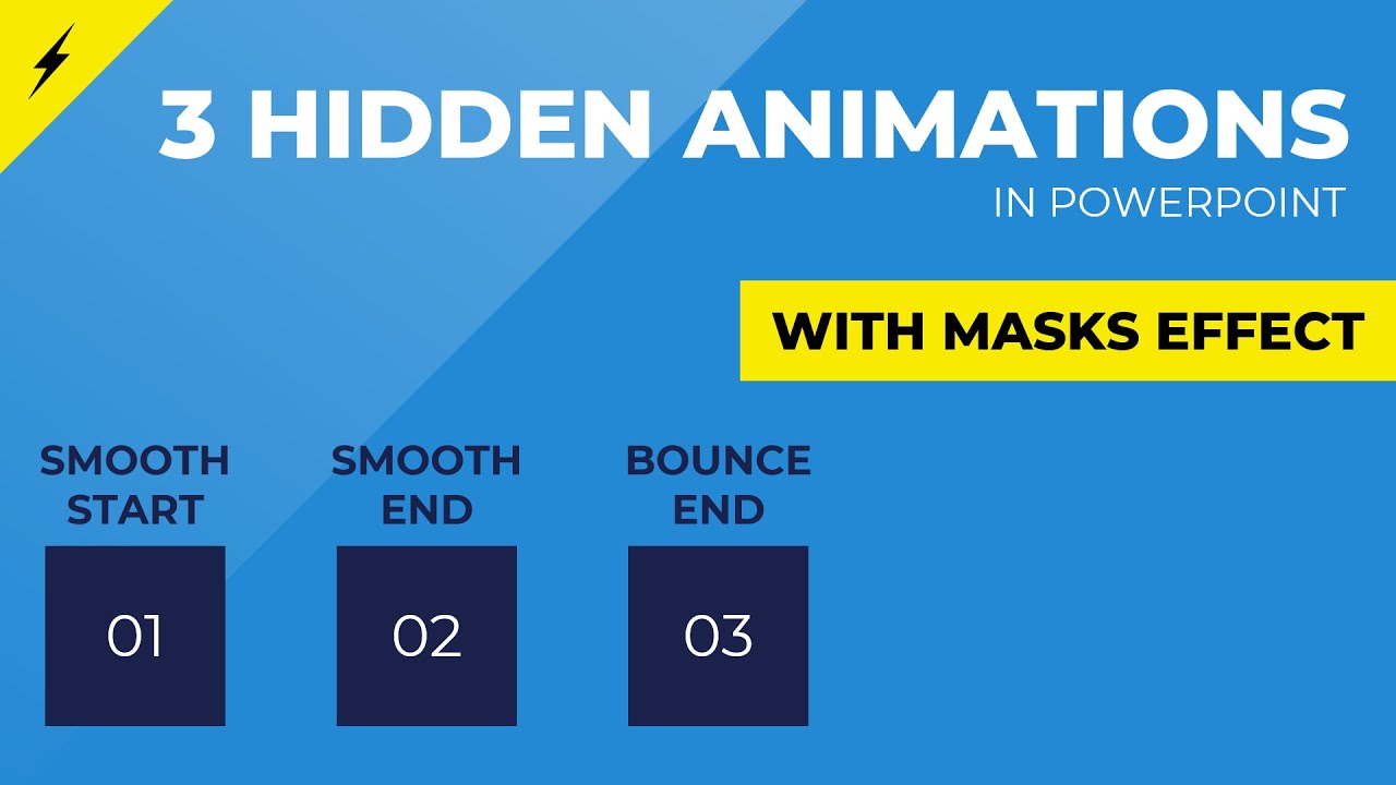 ❤Smooth Start, Smooth End and Bounce Animation in PowerPoint [with MASK]