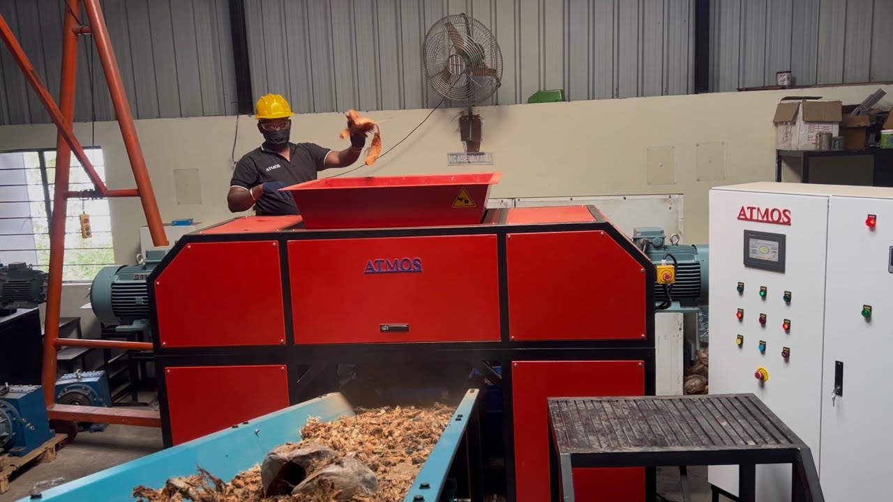 ATMOS COCONUT HUSK SHREDDER | COCONUT HUSK CHIPPER | COCONUT HUSK CRUSHER MACHINE