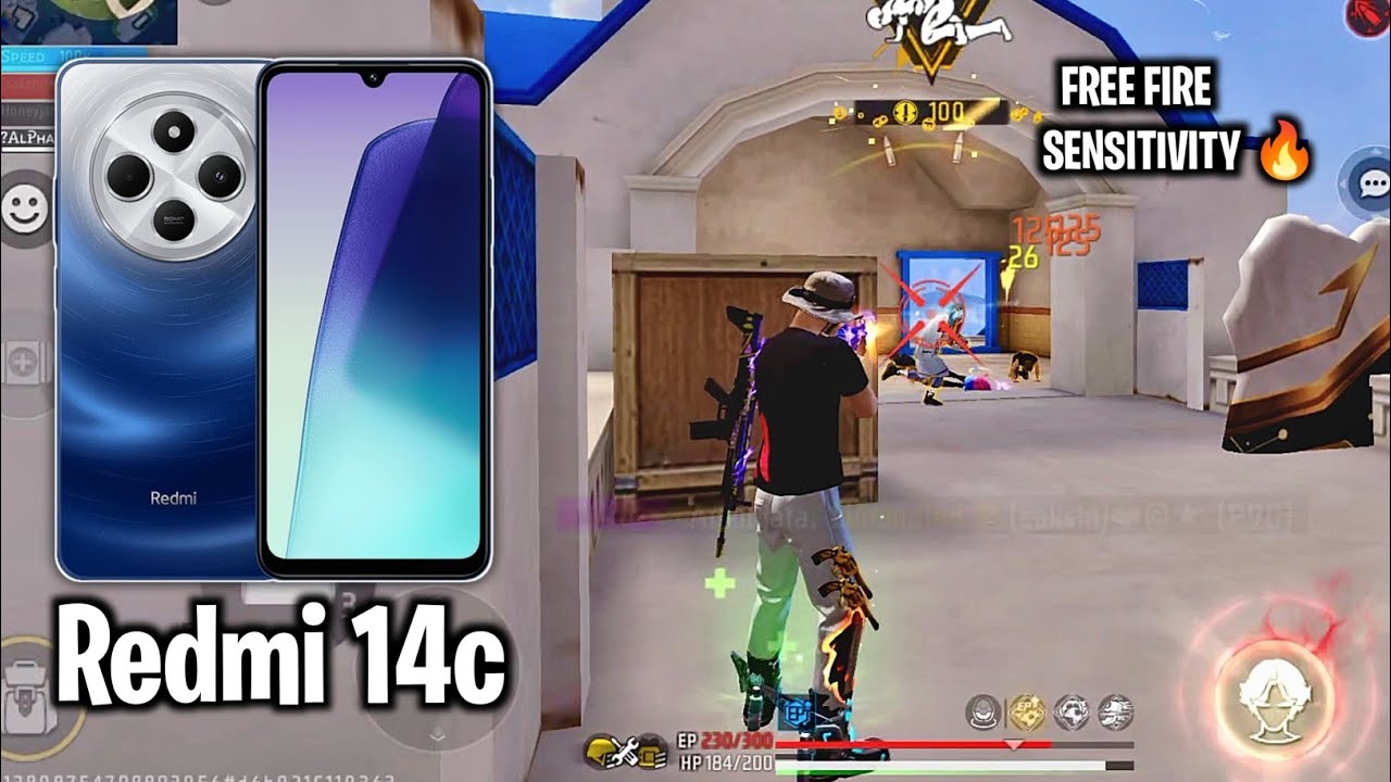 After Update 😍Redmi 14c free fire sensitivity 2026 | Redmi 14C free fire headshot sensitivity 
