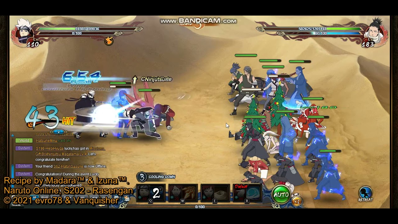 Naruto Online 6.0 - Ninja exam 405 (505k power) - Lightning main (Midnight Blade) Tajima