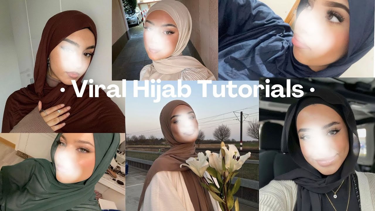 Viral Hijab Tutorial 2025 Simple & Easy ✨️ |Jersey, Chiffon, Pashima hijabs 💕