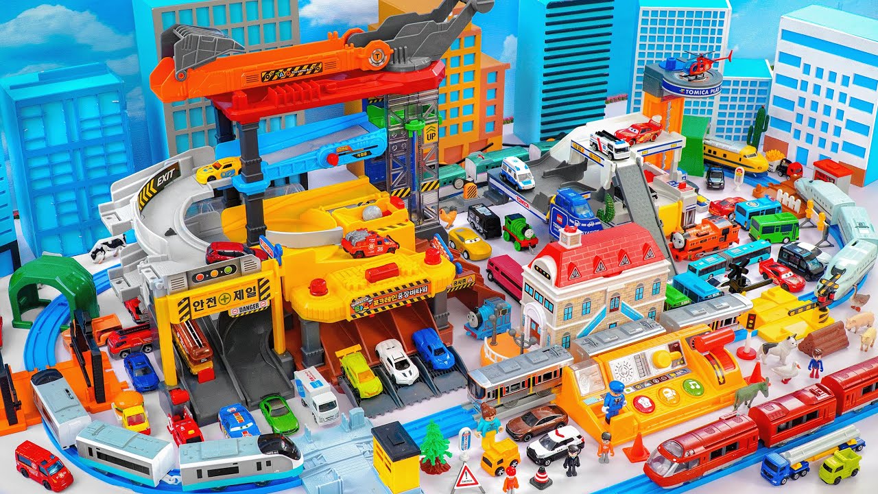 Plarail Shinkansen ☆ Construction of a multi-purpose subway line Takara Tomy Plarail Lever Station