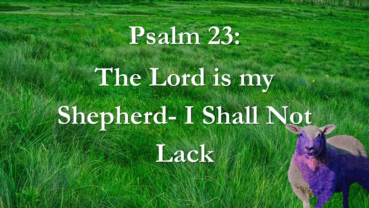 Psalm 23: The Lord Is My Shepherd-I Shall Not Lack by Pastor Chris Leiby