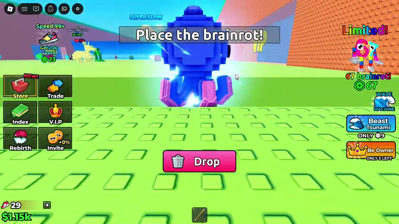 Playing Roblox BUT I CHEATED | Escape tsunami for brainrot MODEDD