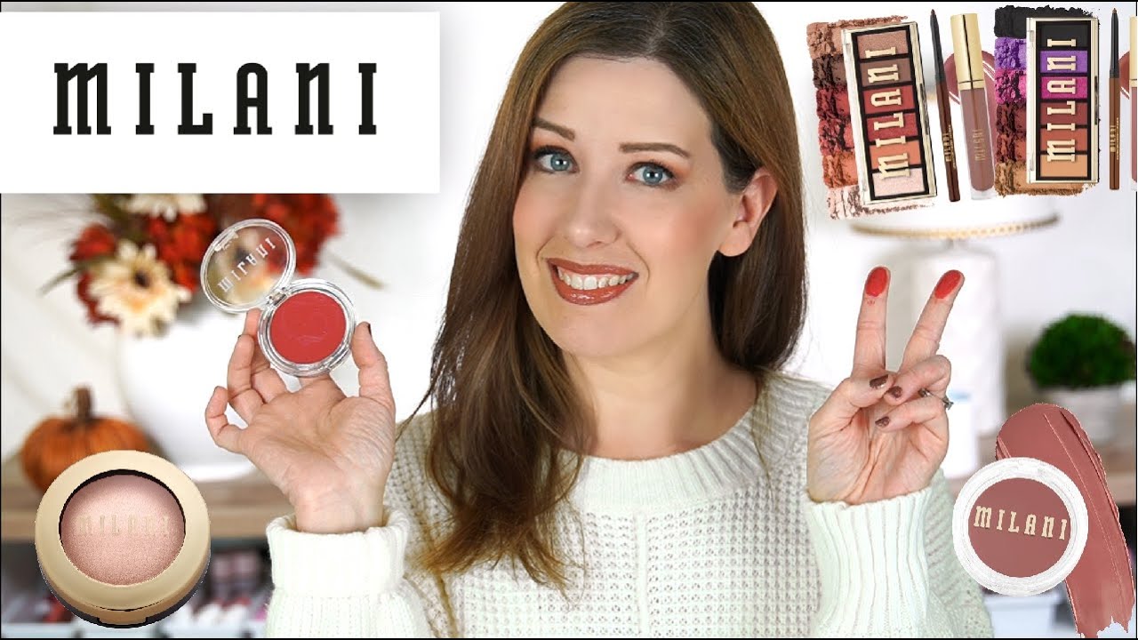 MILANI TRY-ON...NEW DRUGSTORE MAKEUP! // MILANI X OURFA, CHEEK KISS CREAM BLUSH, BAKED HIGHLIGHTERS
