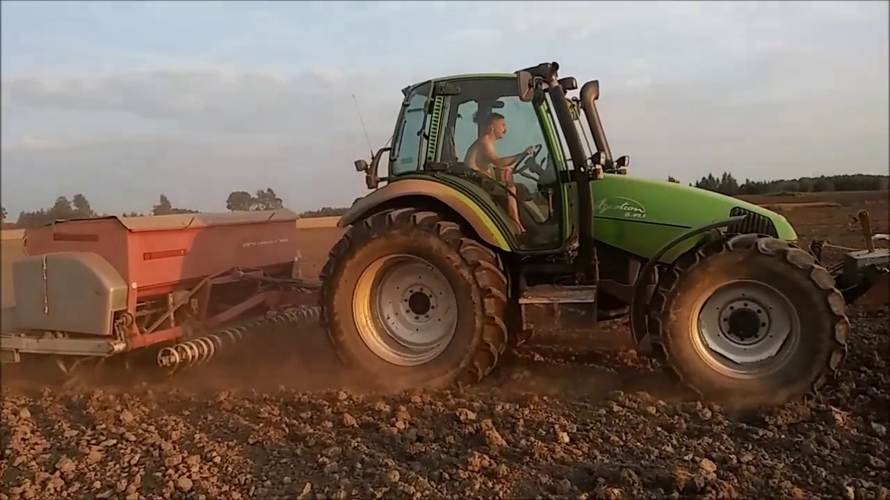 Sowing winter raps  Deutz-Fahr Agrotron 6.45 S & Kongskilde Deemeter Combiseed HT3000S