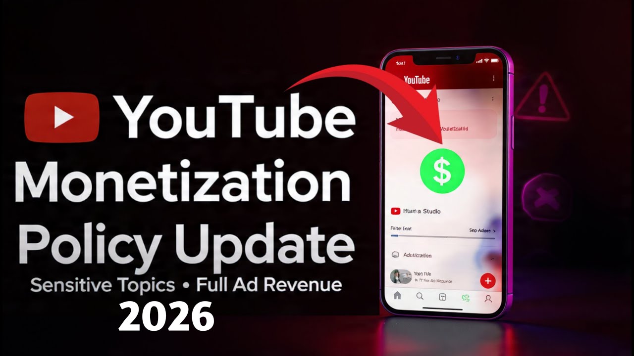 &ldquo;YouTube Monetization Update 2026 &ndash; Sensitive Topics Now Fully Monetizable!&rdquo; || Mendit Tech