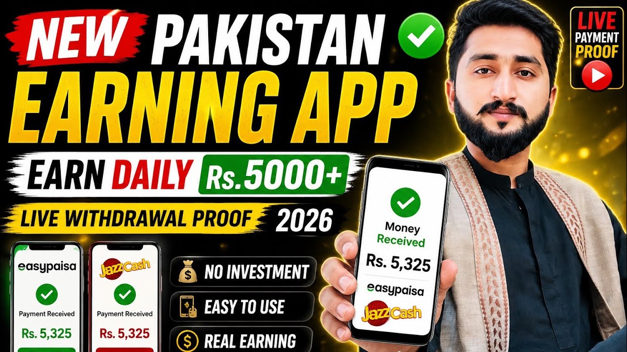 🔥 New Earning App in Pakistan 2026 💸 | EasyPaisa & JazzCash Live Payment Proof