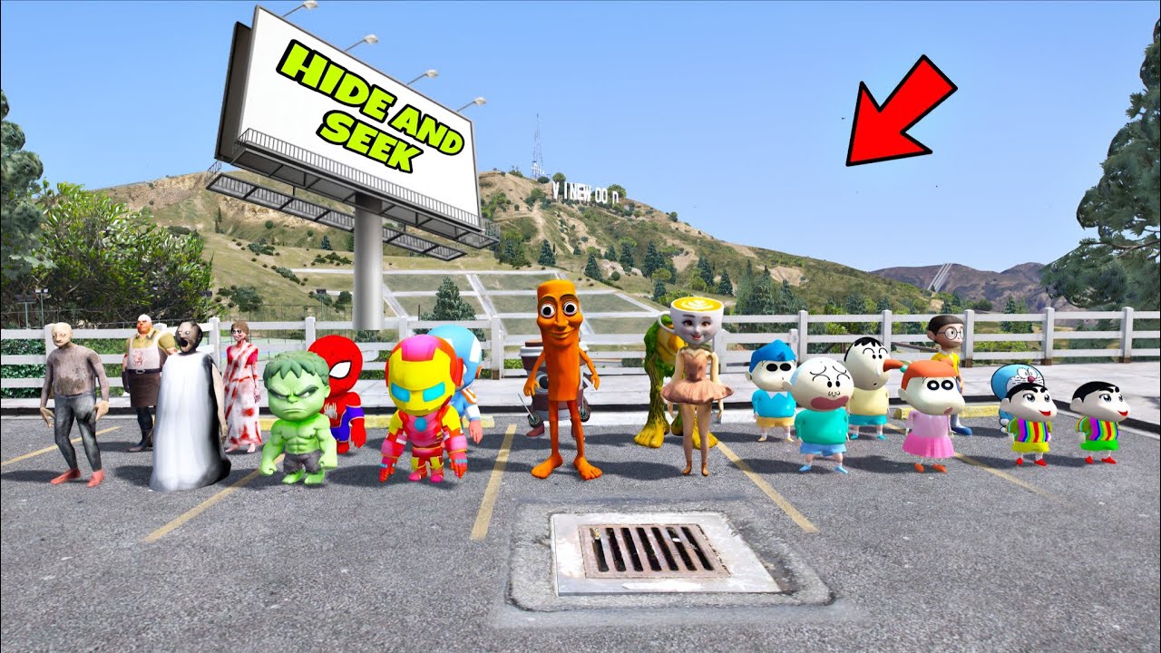 FRANKLIN PLAYING HIDE AND SEEK WITH 5 TEAMS IN GTA 5