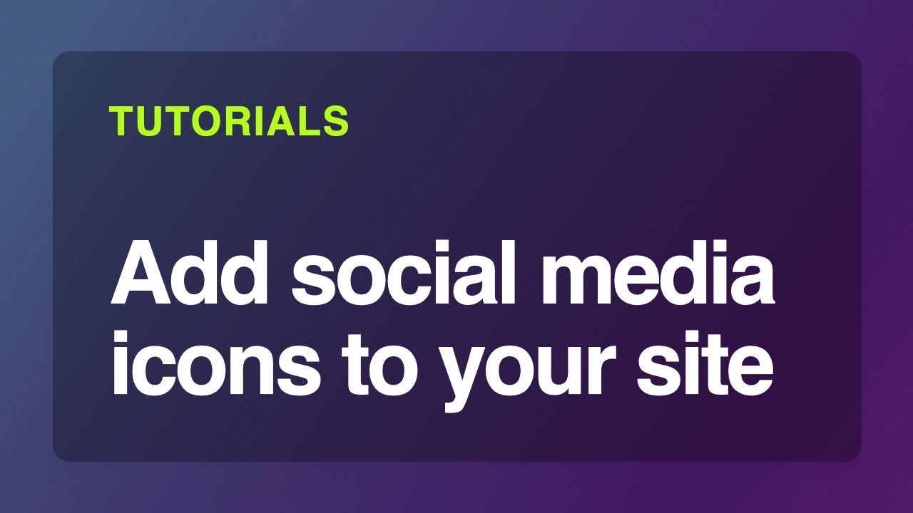 How to add social media icons to your Ghost site