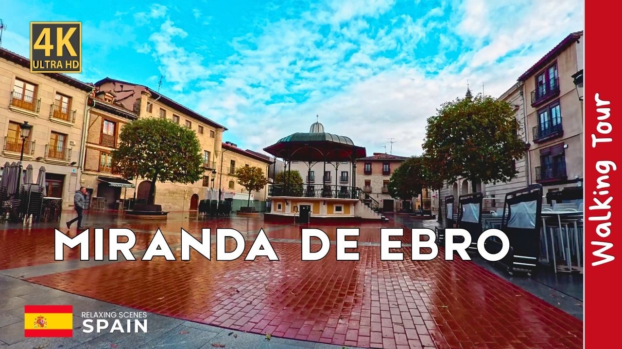 Miranda de Ebro Walking Tour 4K | Exploring a Historic City by the Ebro River