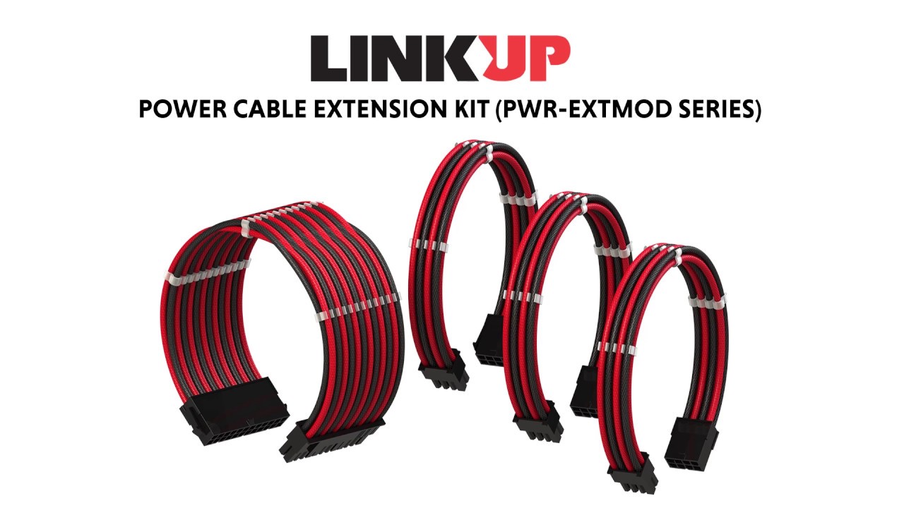 [LINKUP] Custom Sleeved PSU Cable Extension Mod GPU PC Power Supply Braided w/Comb Kit