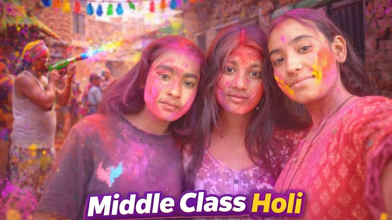 Our Middle Class Holi Celebration 🎨 | Full Masti Vlog