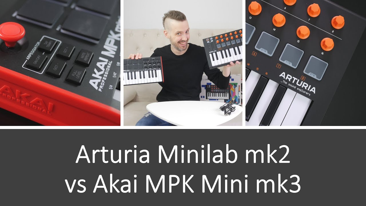 Arturia Minilab mk2 vs AKAI MPK Mini mk3. Co lepsze?