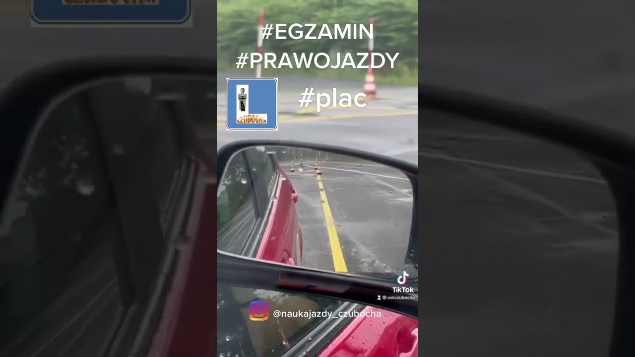 Egzamin na prawo jazdy. Cofanie po łuku. Jazda pasem ruchu do tylu #prawojazdy #czubocha