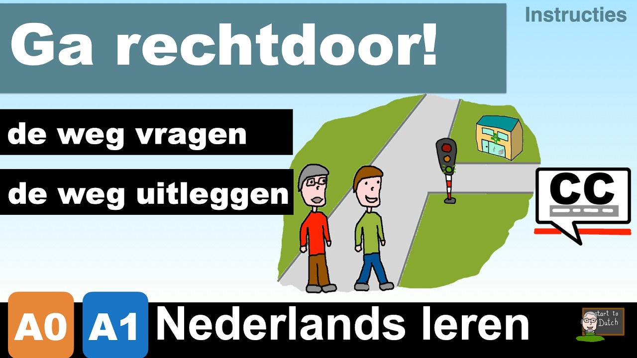 A1 20 - Ga rechtdoor! De weg vragen / uitleggen - NT2 1.1 Breakthrough спросить и объяснить дорогу