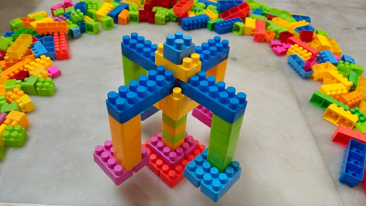 ASMR Satisfying building a DIY amusement ride using building blocks / blocks games/