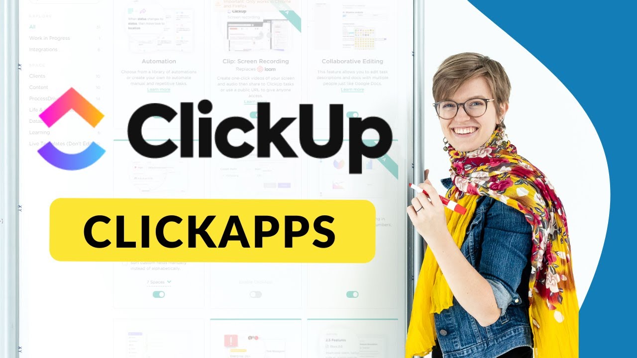 What are ClickApps? | ClickUp tutorial to enable automations, Clip, time tracking, & other features