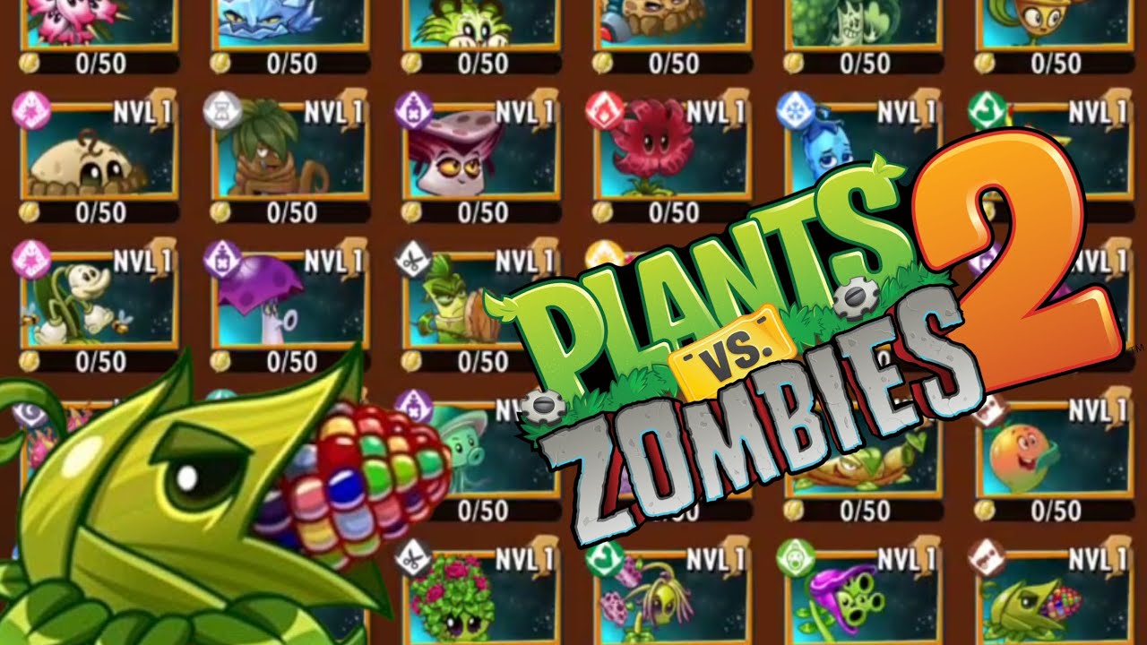 PVZ 2 Todas las plantas del almanaque actualizado con skins incluidos Abril 2025