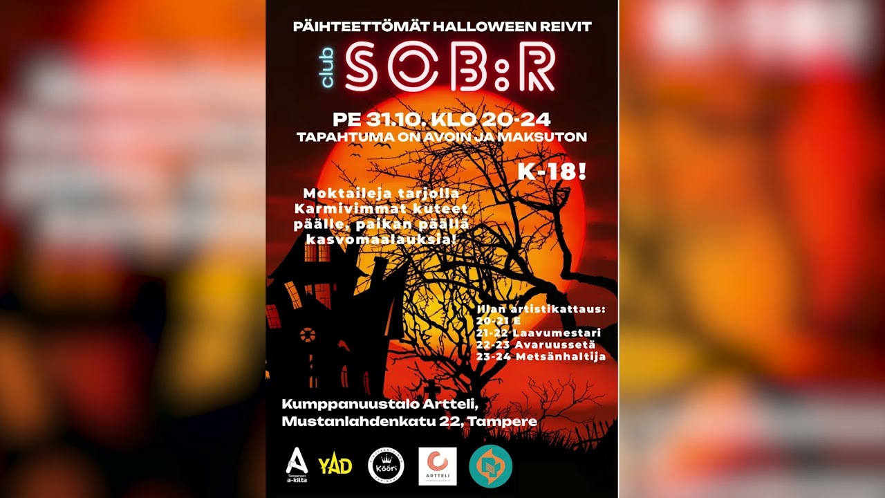 Avaruussetä @ CLUB SOB:R Päihteettömät reivit (mental tekno/core)