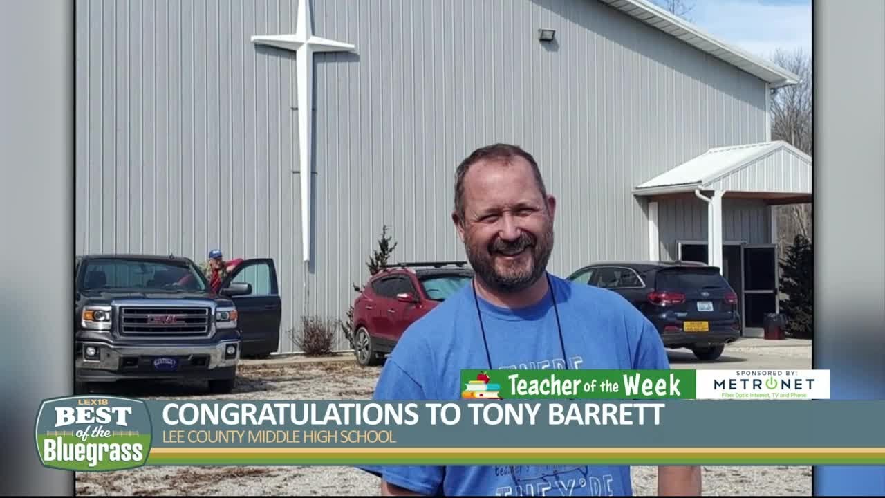 Teacher of the Week: Tony Barrett