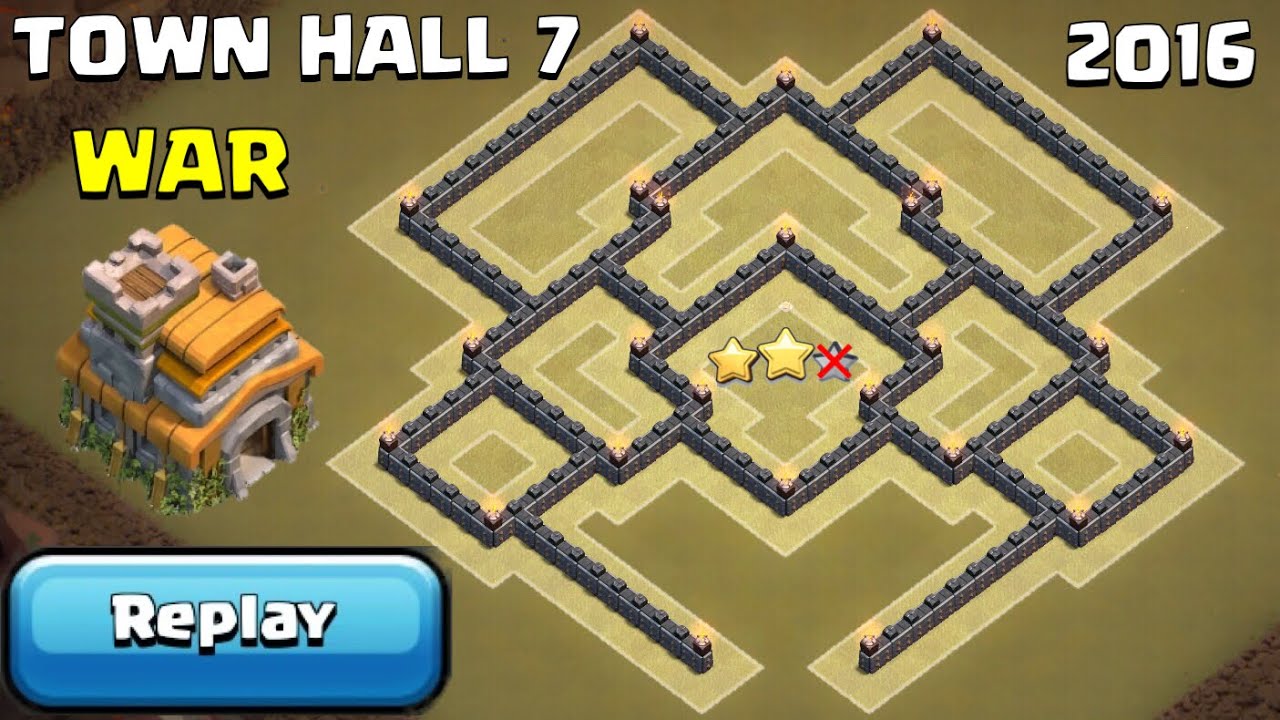 TH7 WAR BASE ANTI 3 Star + REPLAYS PROOF UNDEFEATED - Clash of Clans