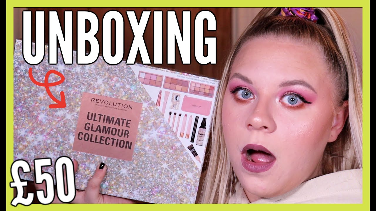 REVOLUTION ULTIMATE GLAMOUR 12 DAY ADVENT CALENDAR UNBOXING 💕 | makeupwithalixkate