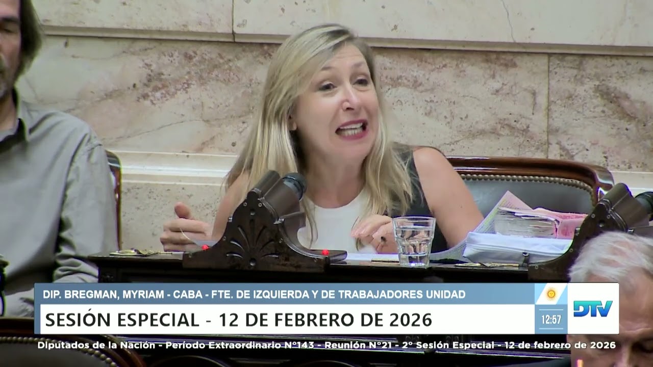 Diputada Bregman, Myriam - FIT-U - Sesión 12-02-2026 - PL