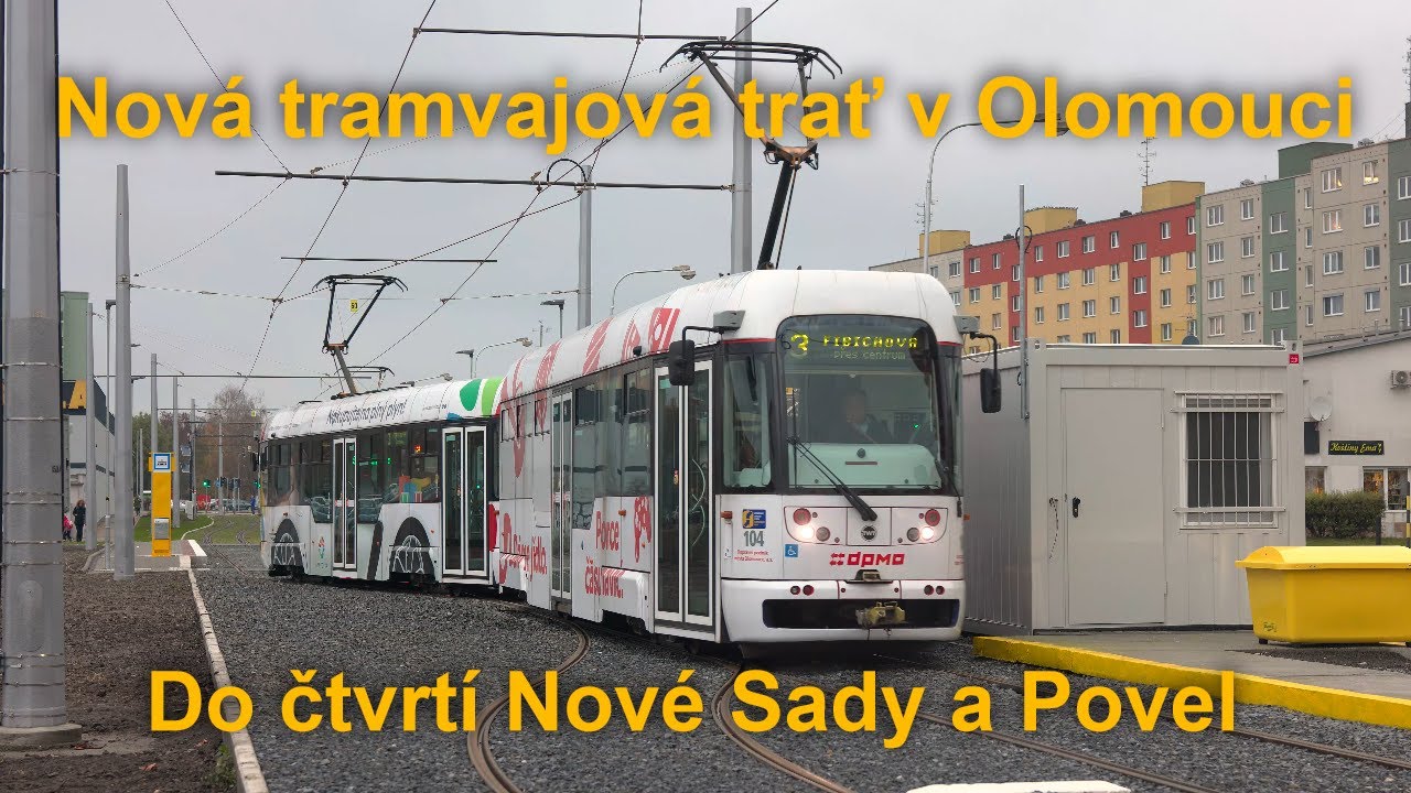 Nová tramvajová trať v Olomouci do čtvrtí Nové Sady a Povel, 18.11.2022 | 8K HDR