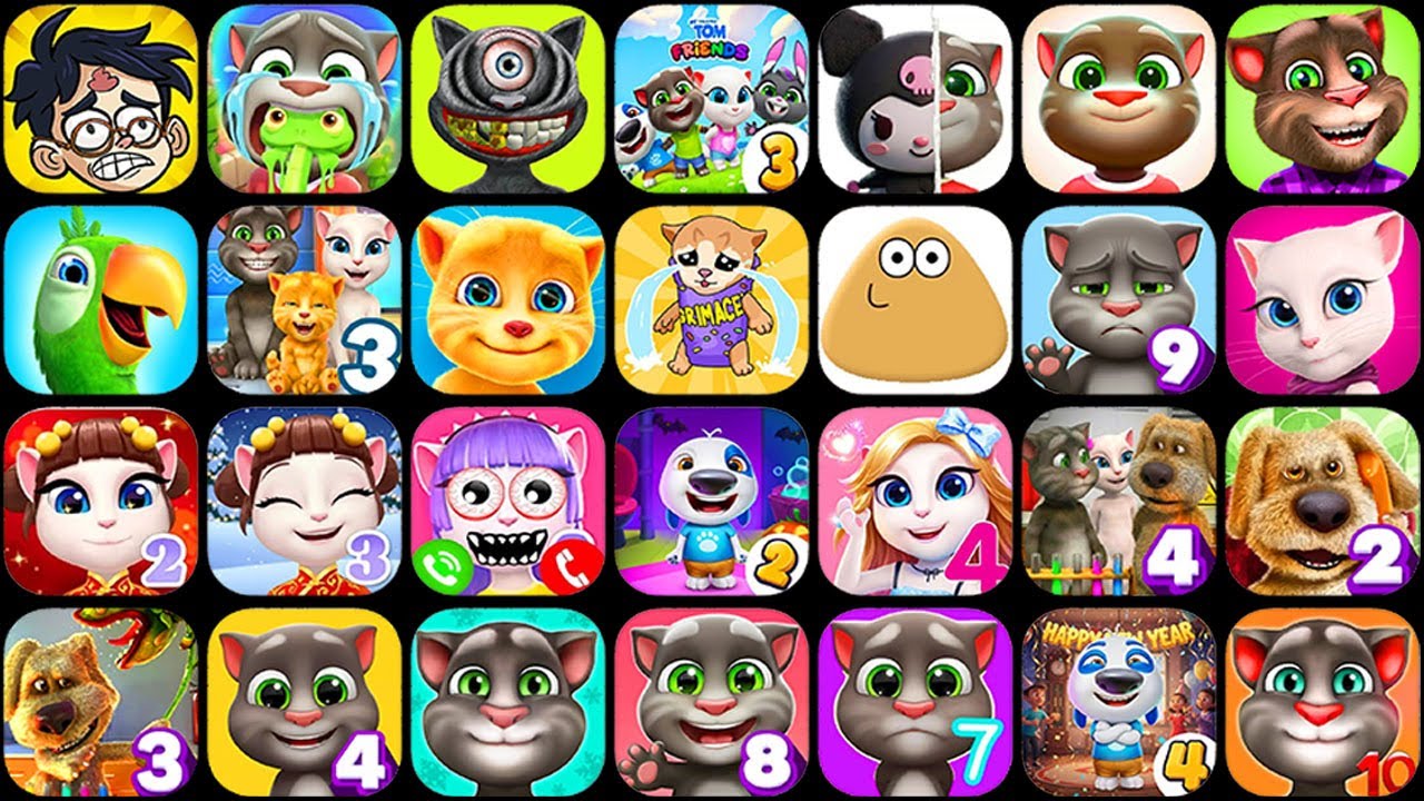 Talking Ben 3,My Tom 4,My Tom 7,My Tom 8,Talking Ginger,My Angela,Talking Tom Cat,My Hank 2,My Tom..
