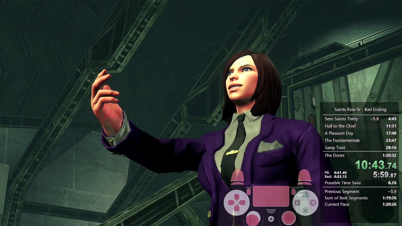 Saints Row IV Bad Ending (No DLC) Speedrun | PS4 - 1:14:30