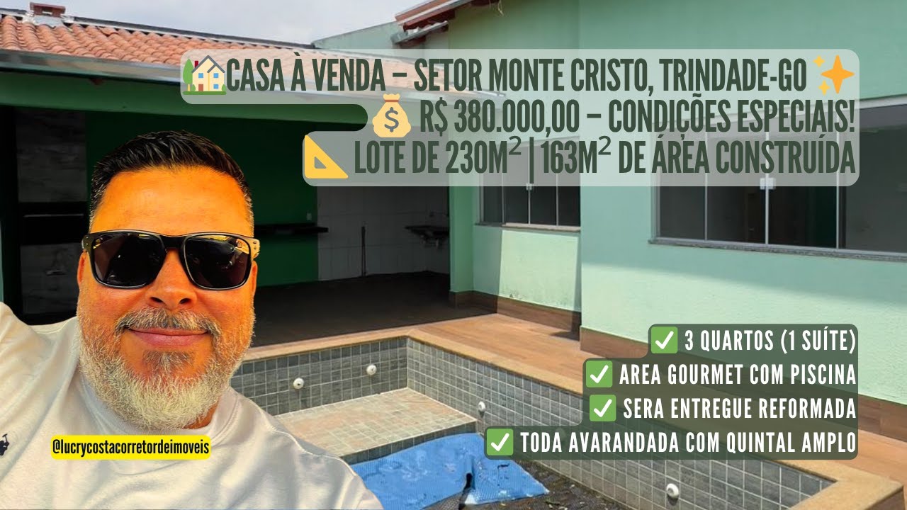🏡 Casa à Venda – Setor Monte Cristo, Trindade-GO - R$ 380.000,00