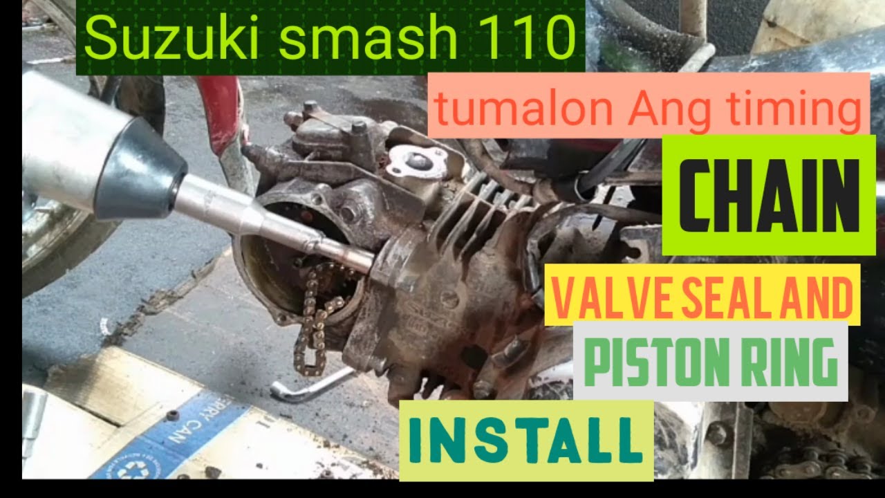SUZUKI SMASH 110 PALIT TIMING CHAIN VALVE SEAL AND PISTON RING