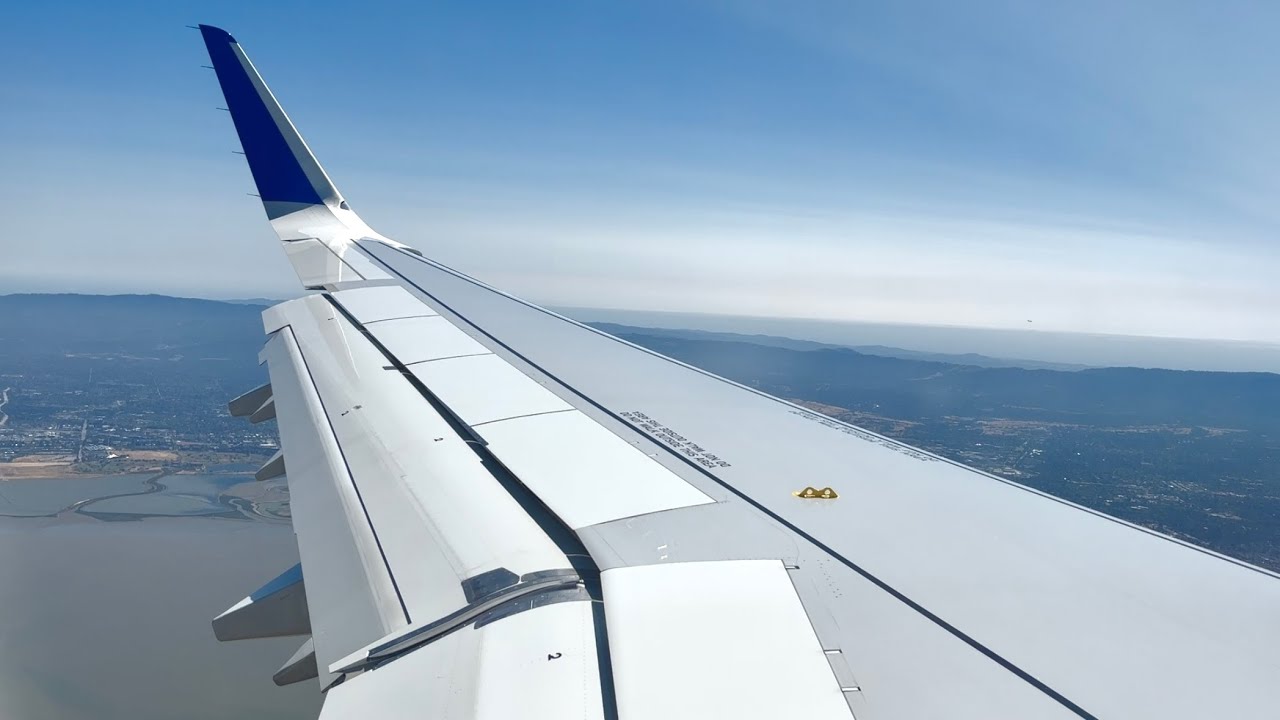 Amazing Bay Area views & San Francisco landing - United Airlines - Airbus A321 NEO