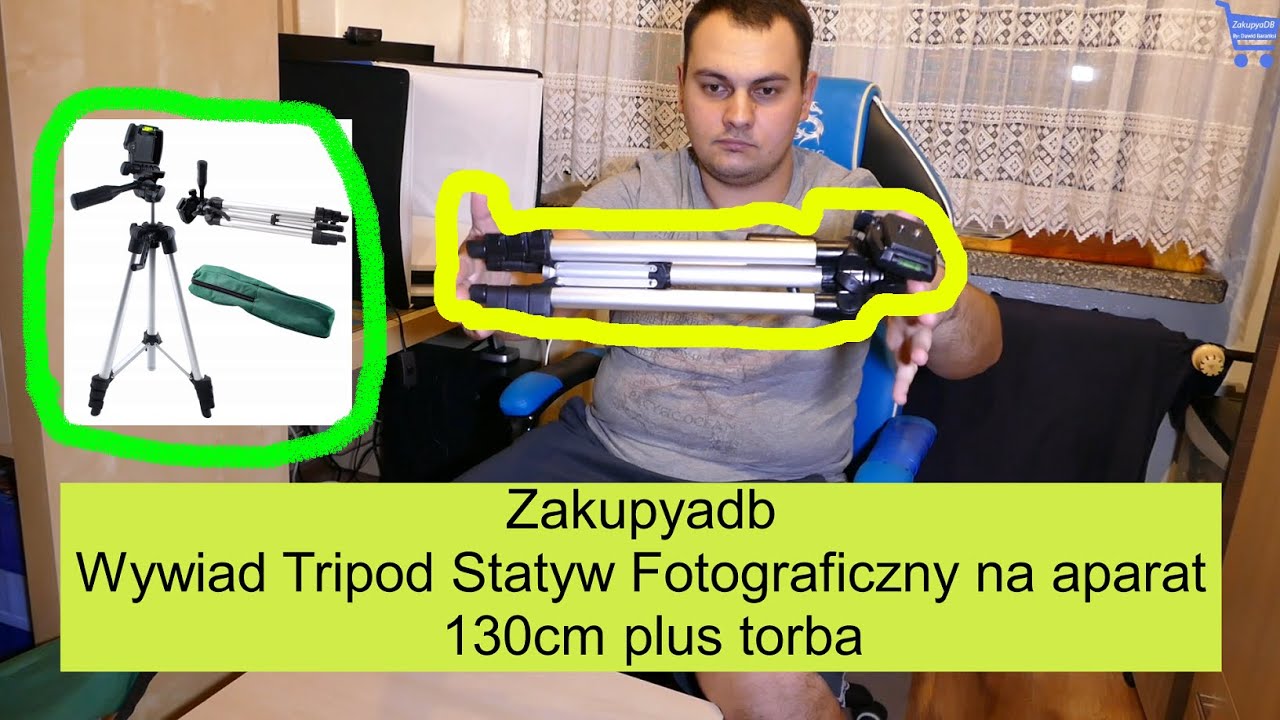 Zakupyadb Wywiad Tripod Statyw Fotograficzny na aparat 130cm plus torba