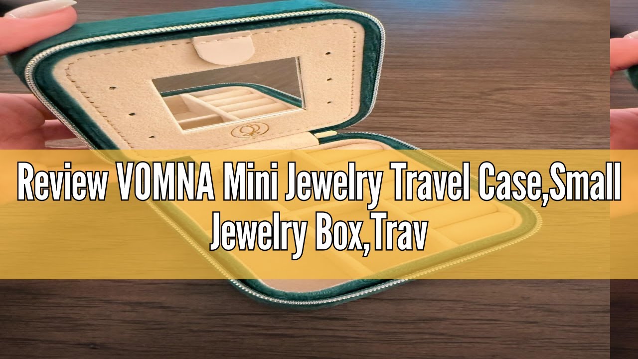 Review VOMNA Mini Jewelry Travel Case,Small Jewelry Box,Traveling Jewelry Organizer,Portable Jewelle