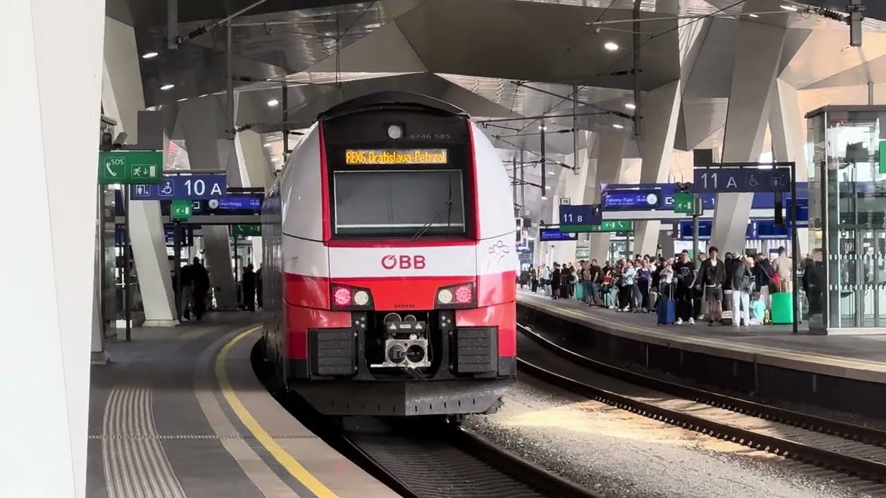 Einfahrt &Ouml;BB REX6 Eisenstadt/Deutschkreutz - Bratislava-Petrzalka in Wien Hbf (01.05.2024, 4K HDR)