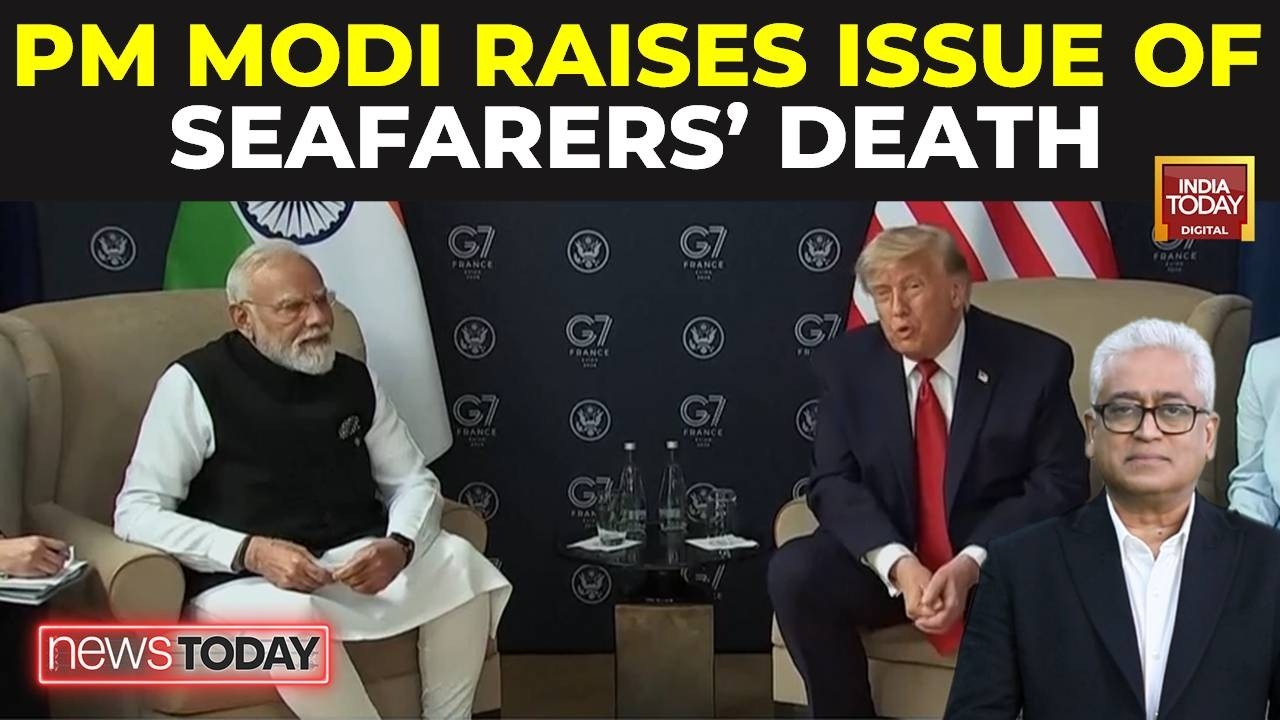 Breaking: PM Modi Raises Issue Of Indian Seafarers' Deaths With Donald Trump At G7 Summit In France