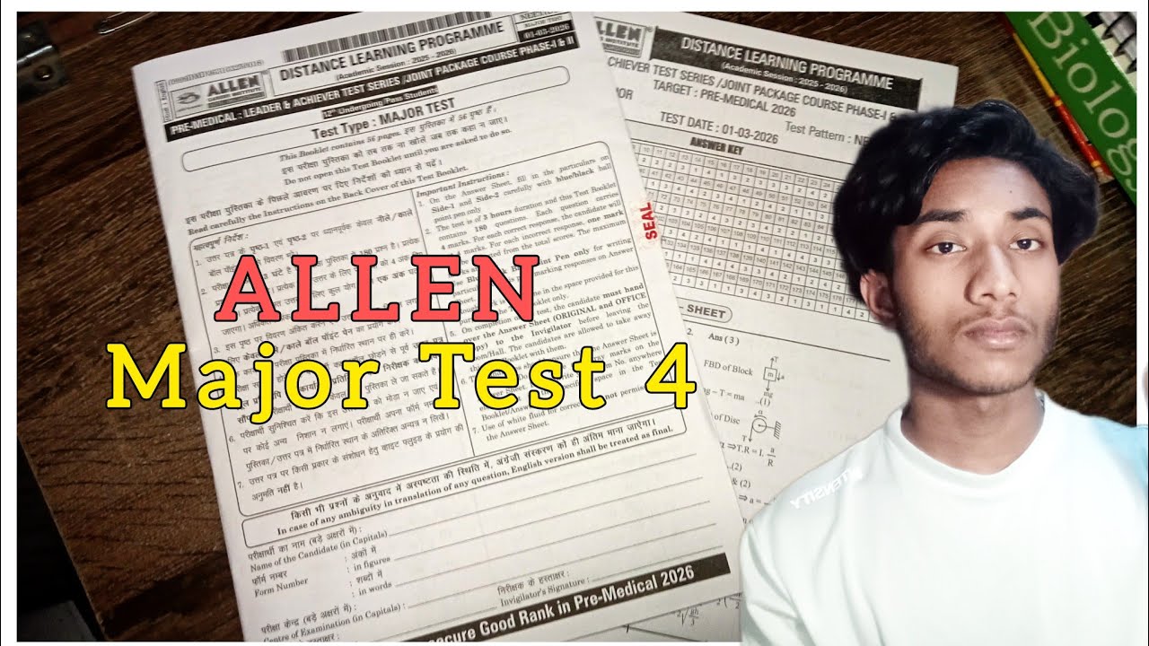 63 days left for NEET: Major test 4 review 