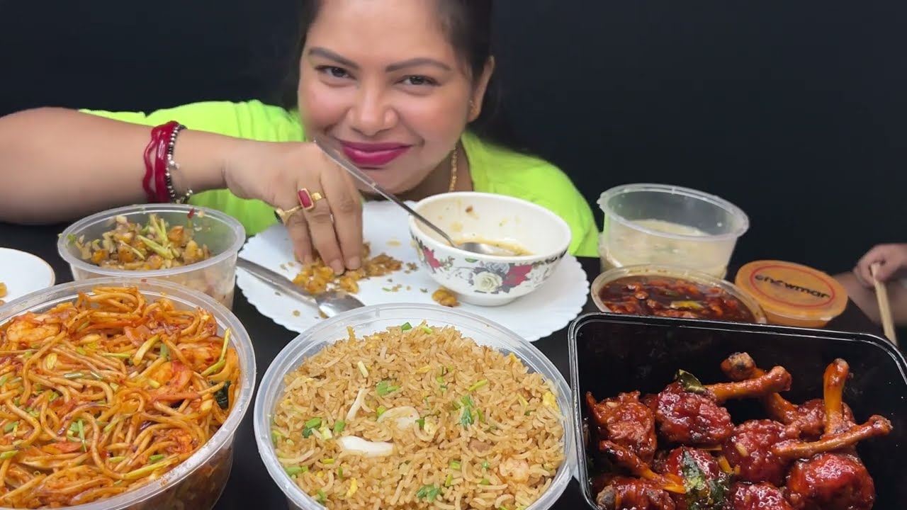 Bigbites, Chinees Food Eating. Seafood Ric, Sezuan noodles, Drumsticks, Lungfung Soup, corn Fry।।