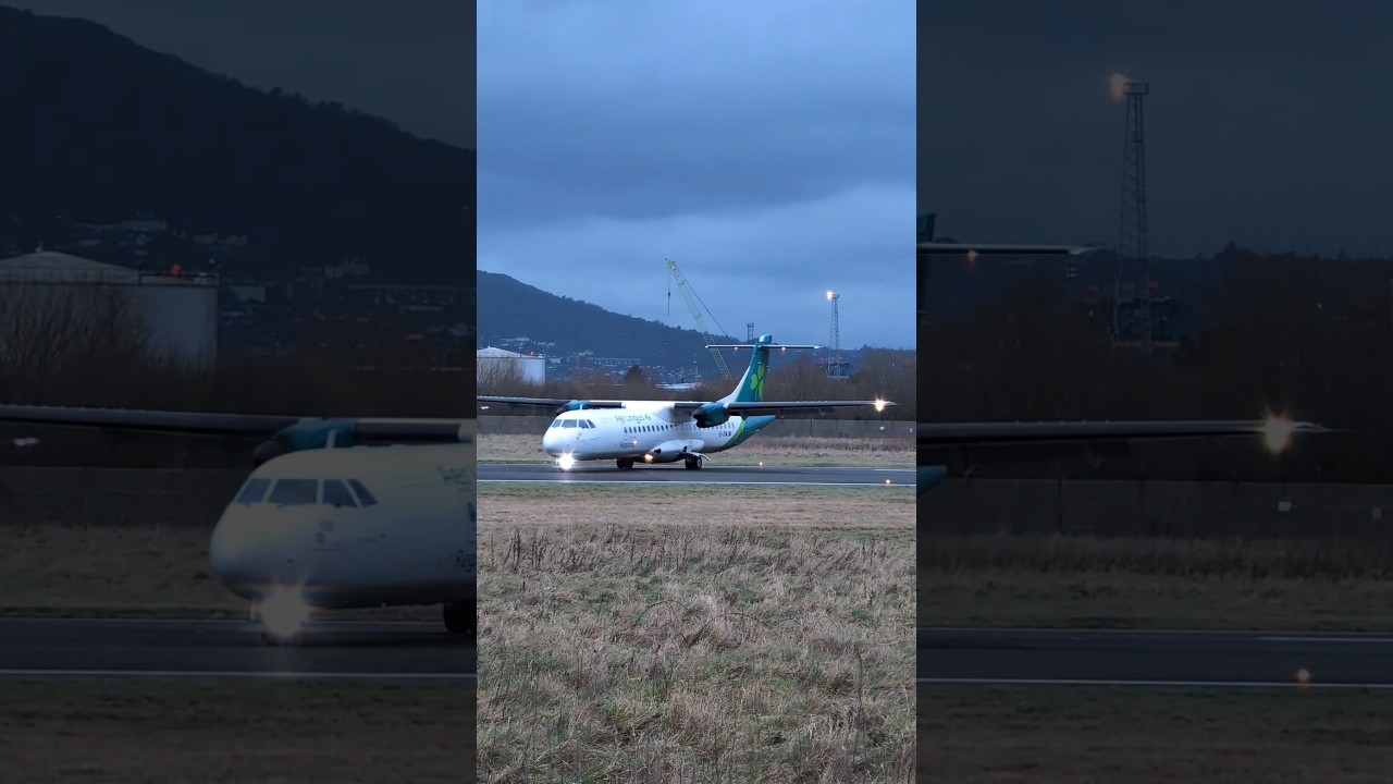 Emerald Airlines / Aer Lingus ATR72-600 making a swift turn on 