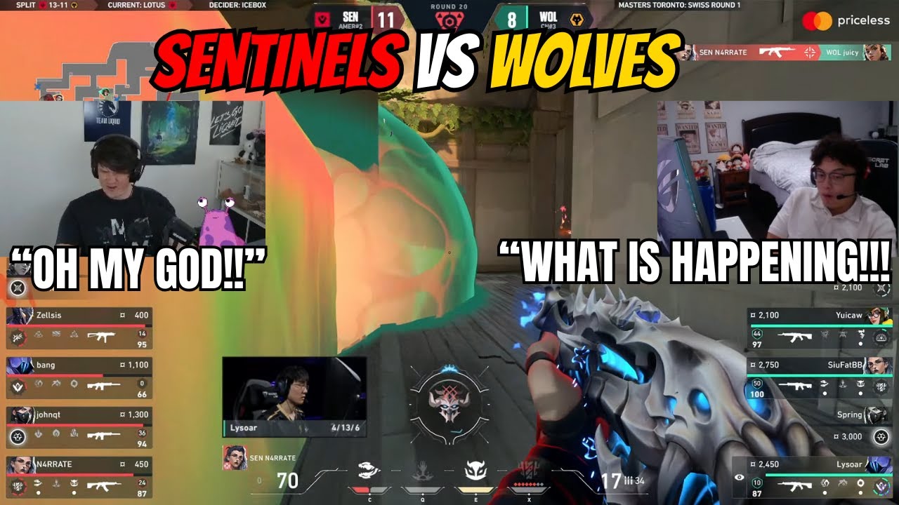 Sliggy and Shanks react to Sentinels vs Wolves esports!! | Masters Toronto!!