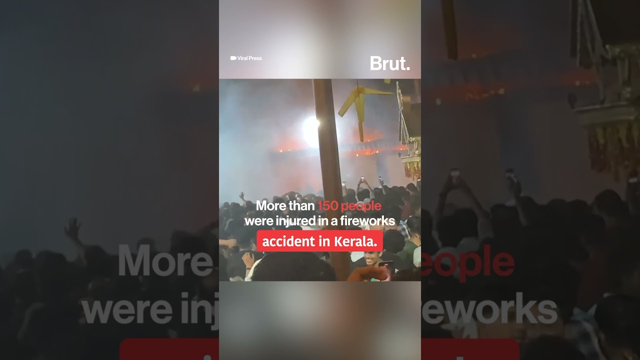 В результате несчастного случая с фейерверками во время храмового фестиваля в Керале пострадали б...