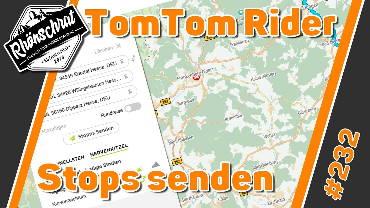 Die Tücken beim Senden von Stops an das TomTom Rider Navi | #232