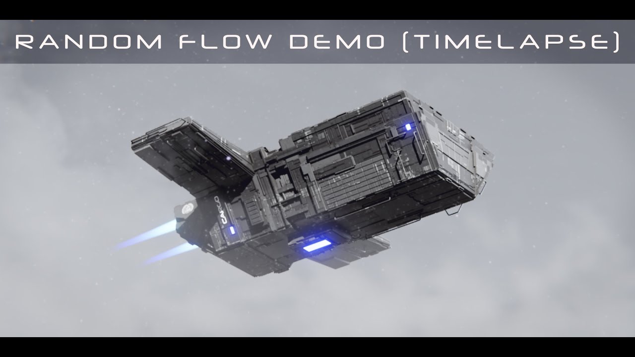 Random Flow 03: Detailing A Sci-fi Ship (Timelapse)