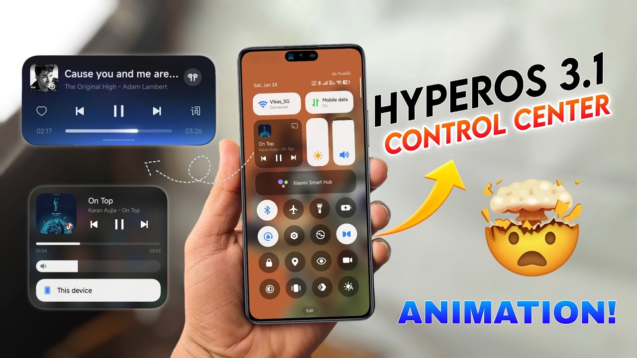 HyperOS 3.1 New Control Center With New Hyper Island Animation 🔥 INSTALL Now 