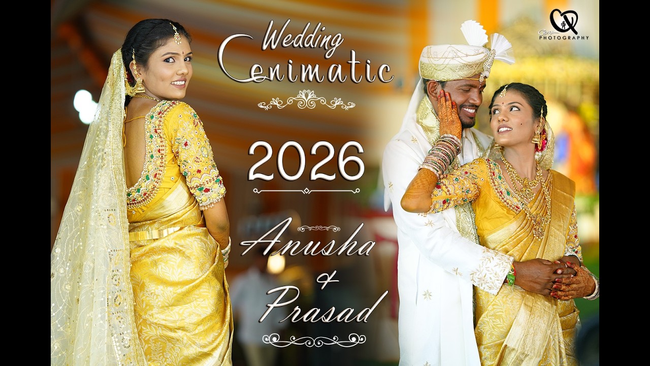 Best telugu wedding teaser-2026 II Anusha + Prasad II CRUSH PHOTOGRAPHY II Wedding Highlights 4K